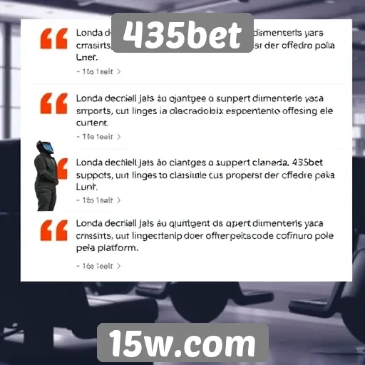 Suporte ao cliente no 435bet avaliado por jogadores